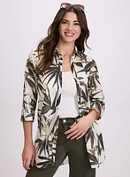 Blouse à motif feuilles