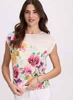 Floral Placement Print T-Shirt