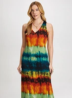 Abstract Print Maxi Dress