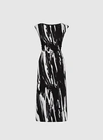 Brush Paint Print Dress