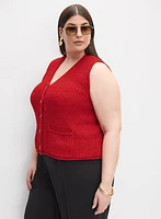 Melanie Lyne - Cardigan boutonné sans manches