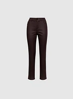Coated Slim Leg Jeans