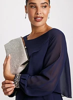 Layered Ruffle Chiffon Dress