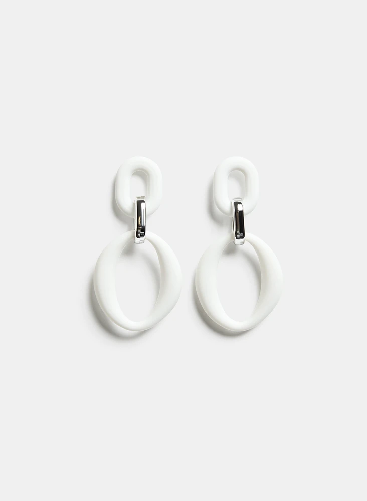 Rubber Oval Earrings
