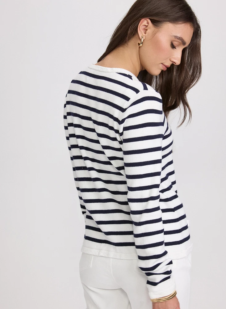 Stripe Knit Cardigan