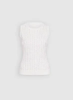 Sleeveless Embellished Sweater