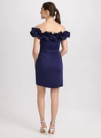 Ruffled Off-The-Shoulder Dress