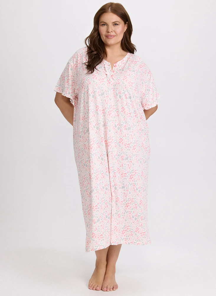 Mixed Animal Print Nightgown
