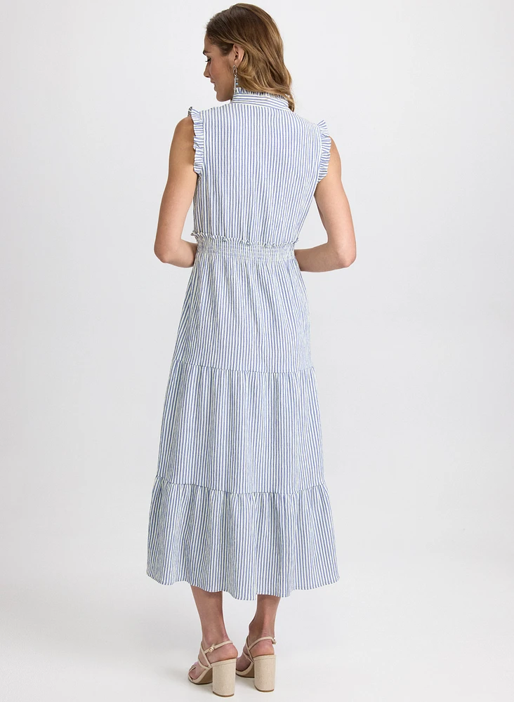 Striped Ruffle Detail Dress