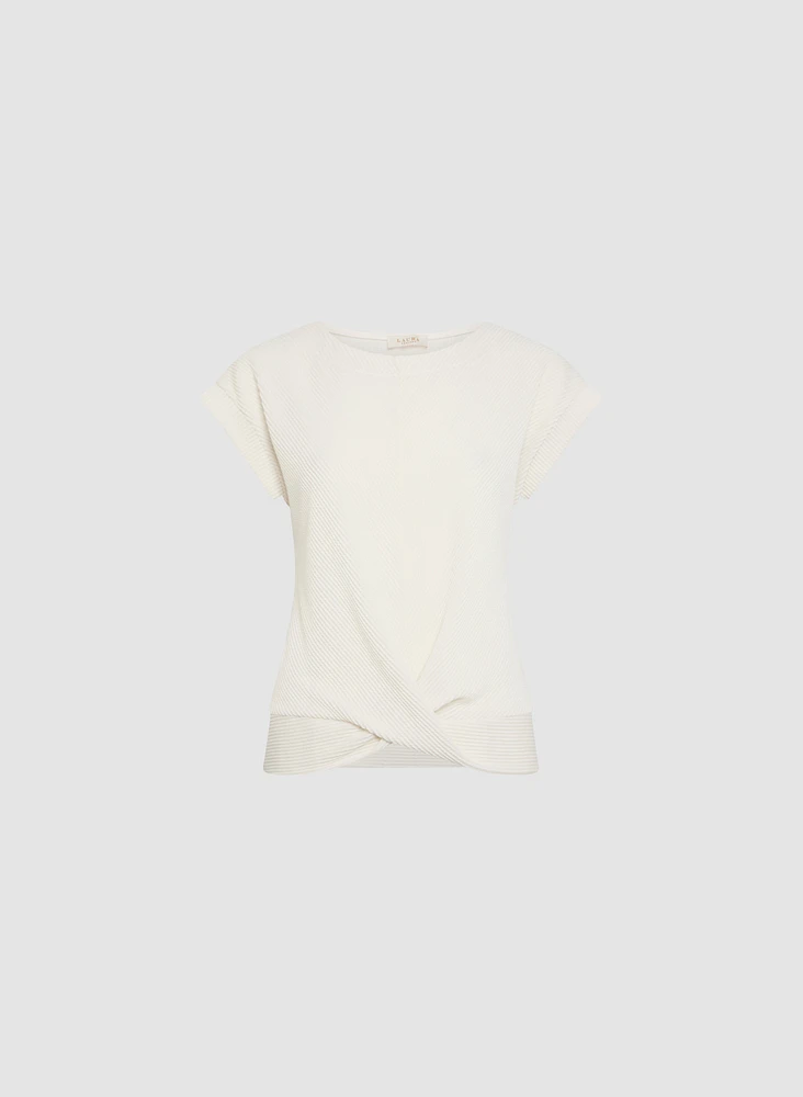 Knotted Cap-Sleeve Top