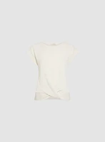 Knotted Cap-Sleeve Top