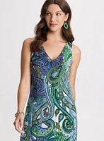 Paisley Print Maxi Dress