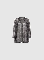 Cheetah Print Mesh Layering Top