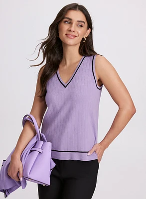 Sleeveless Knit Sweater