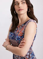 Geometric Tile Print Dress