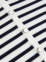 Stripe Button Cardigan