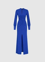 Ruched Crepe Dress