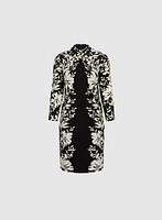 Floral Placement Print Dress