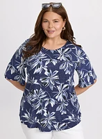 Haut à motif floral