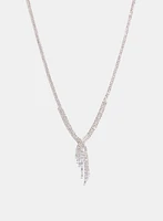 Cubic Zirconia Cascading Necklace