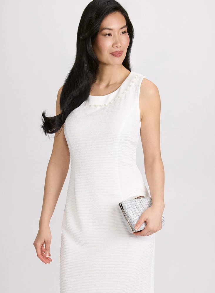 Pearl Trim Dress & Jacket Set