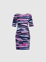 Abstract Stripe Print Dress