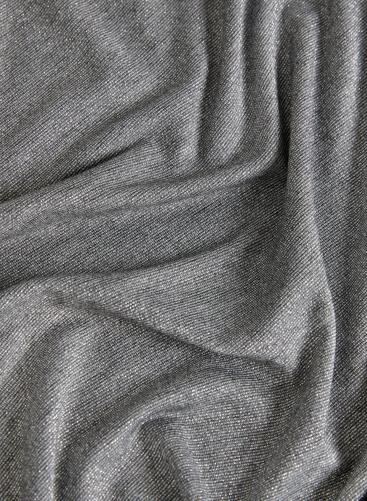 Metallic Mock Neck Top