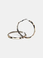 Leopard Print Hoop Earrings