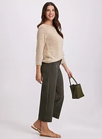 Wide-Leg Cropped Jeans