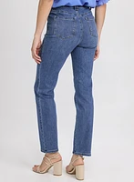 Patch Pocket Straight-Leg Jeans
