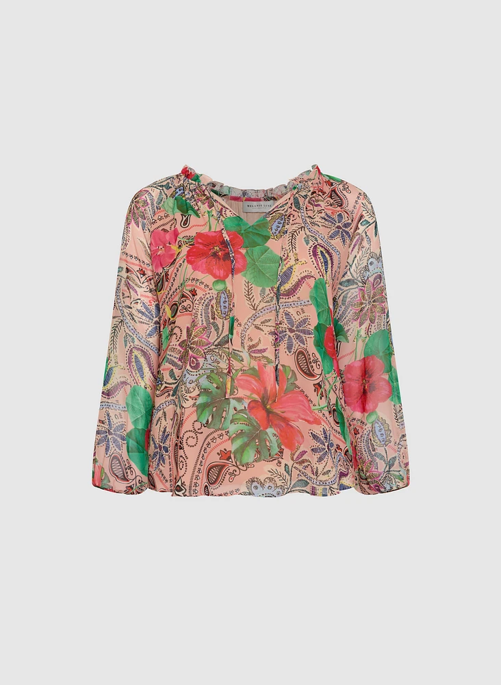 Melanie Lyne - Blouse à motif paisley tropical