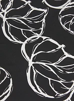 Robe maxi à motif de feuilles