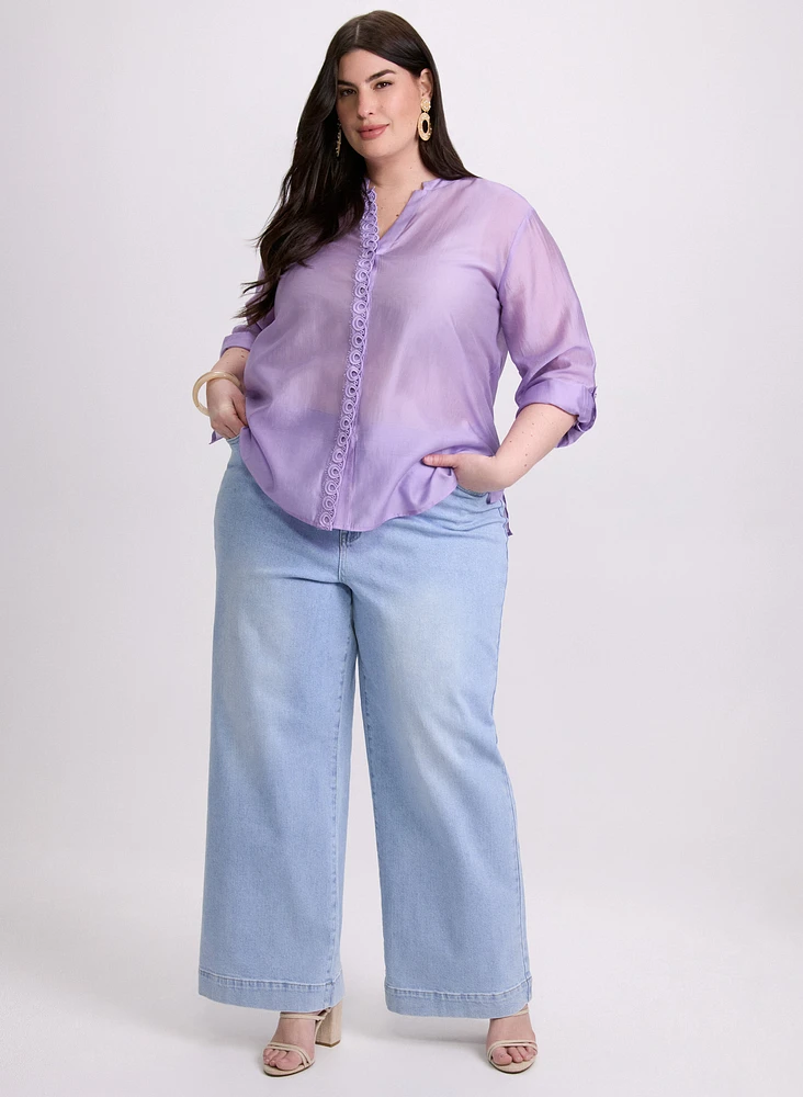 Crochet Trim Blouse