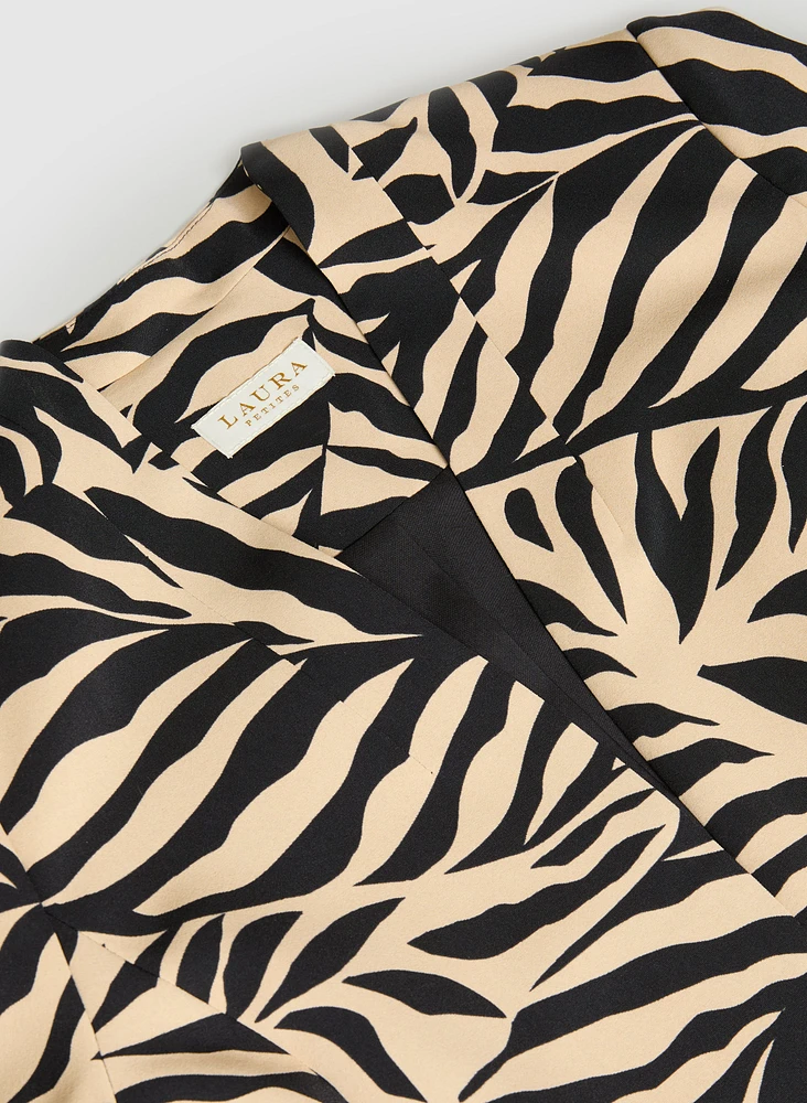 Veste à motif feuilles