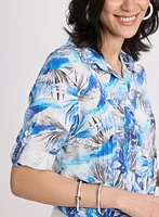 Palm Leaf Print Blouse