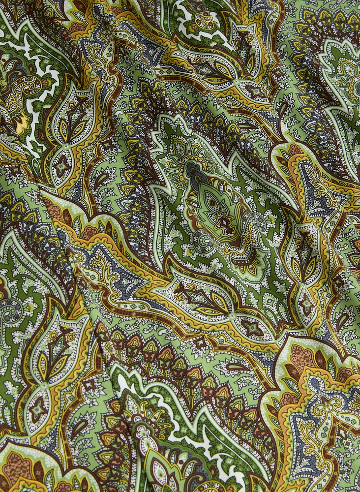 Paisley Slit-Front Dress