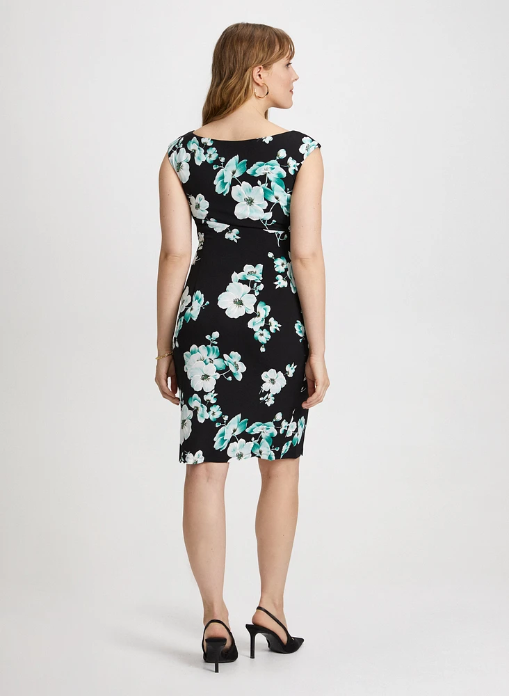Floral Print Gathered Dress