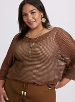 Lurex Open Knit Sweater