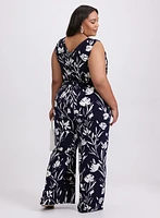 Floral Braided Belt Jumpsuit