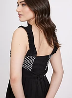 Crochet Detail Maxi Dress