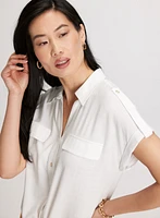 Tie Detail Button Down Blouse