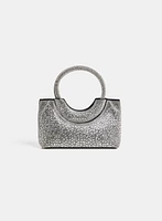 Pochette cristallisée à poignées rondes