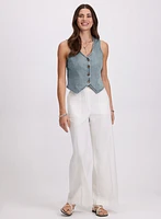 Button-Down Denim Vest
