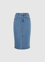 Denim Midi Skirt