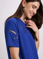 Embroidered T-Shirt Dress