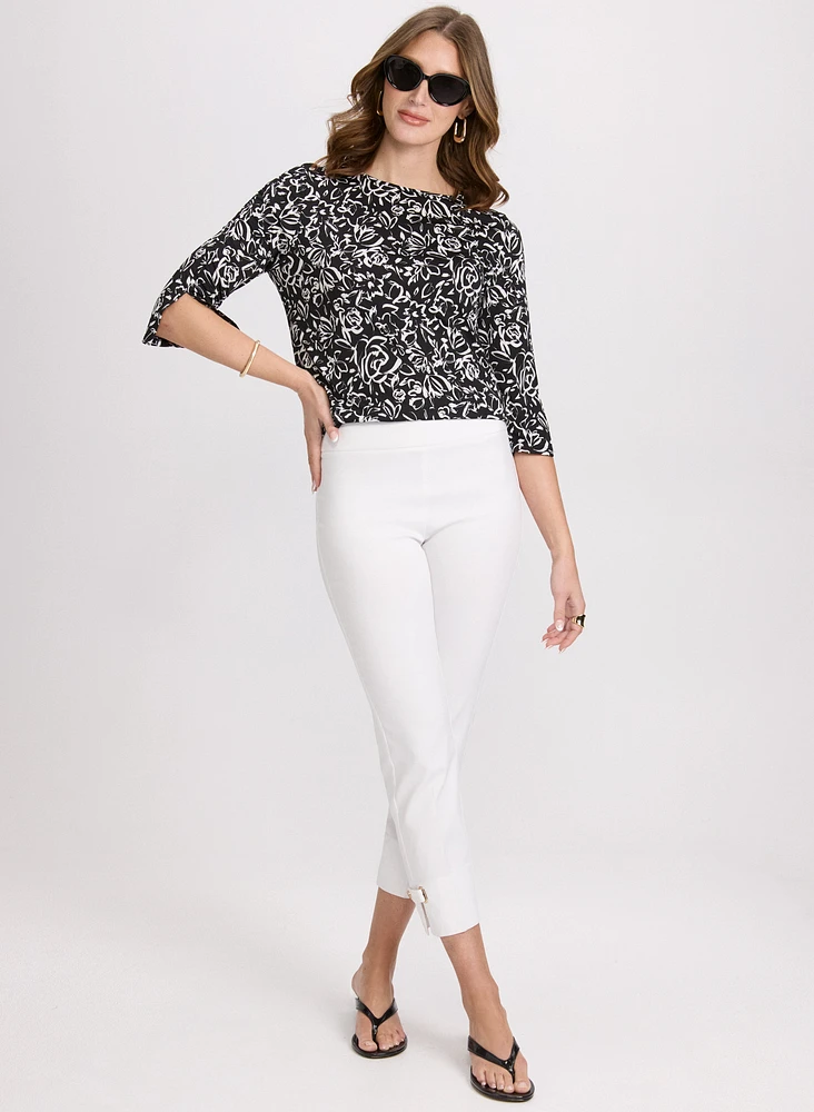 Haut à motif floral