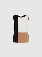Colour Block Sleeveless Top
