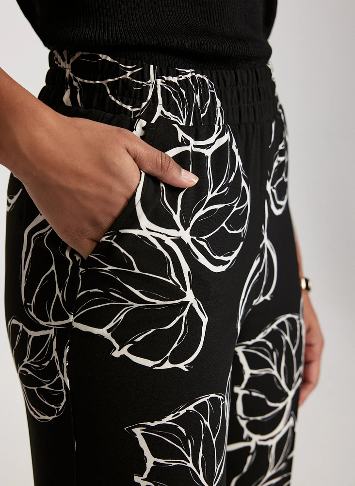 Wide-Leg Crepe Pants