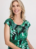 Palm Print Dress
