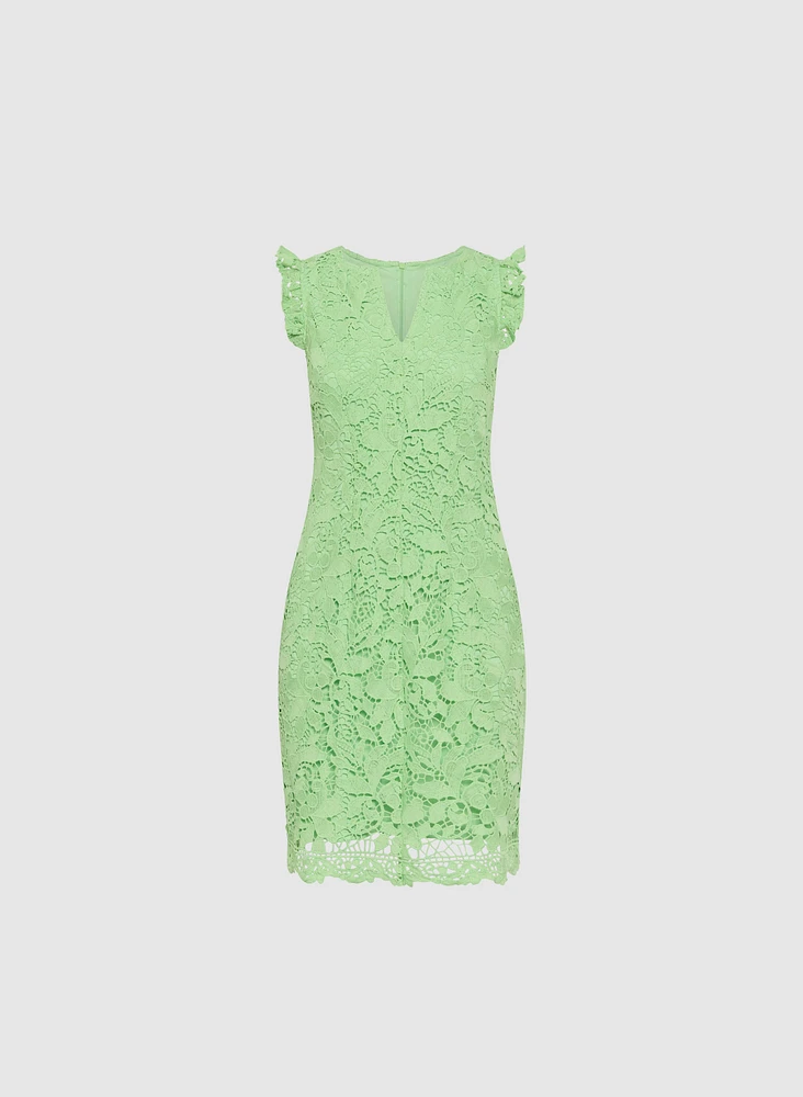 Robe en dentelle à motif floral